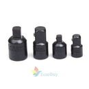 4pcs 3/8" 1/2" 3/4" Air Impact Reducer Drive Adapter Converter Socket Wrench Kit