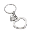 2Pcs Novelty Fashion Love Heart Keyring Couple Keychain Key Ring Gift