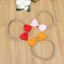 10pcs Children's Nylon Hairbands Bowknot Headwear Elastic Headbands