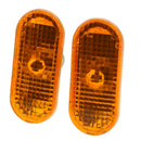 1Pair Panel for Car Side Mirror Turn Signal Lights For VW Golf 4 MK4 Yellow