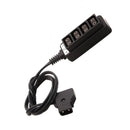 Male D-Tap Power Tap to 4 Female D-Tap Hub Adapter for Photography Power