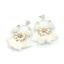 Ladies Rhinestone Flowers Long Tassel Earrings Bohemian Jewelry Girl Earrin