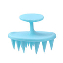 Pointed Tip Silicone Scalp Shampoo Massage Brush Head Acupoint Comb (Green) A