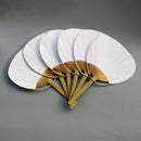20pcs Pure white bamboo handle blank calligraphy painting blank group fan f