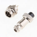 Pair Of GX12 3Pin Waterproof Male And Female Metal Aviation