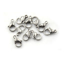 10Pcs Stainless Steel Lobster Clasp Fit Chain Bracelet Jewelry Finding SilverME