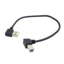 Left Angled USB 2.0 A Male to Left Angled B Male 90 degree Printer Scanner