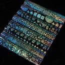 8x Holographic Nail Foil Xmas Dreamcatcher Geometric Nail Art Transfer Decals