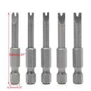5 Pcs U4-U8 1/4 Inch S2 Hex Magnetic U Shaped Screwdriver Bits Tools Length 50mm