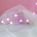 2x 10LEDs Lantern Pink Fairy Love Heart Navidad String LED Lights DIY Ho KFP