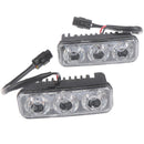 2X 3 LED White High Power Car DRL Daytime Running Light Fog Lamp Universal OZ