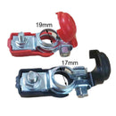 1Pair Car Battery Terminal Adjustable Clamp Clip Connector Nagative Positive