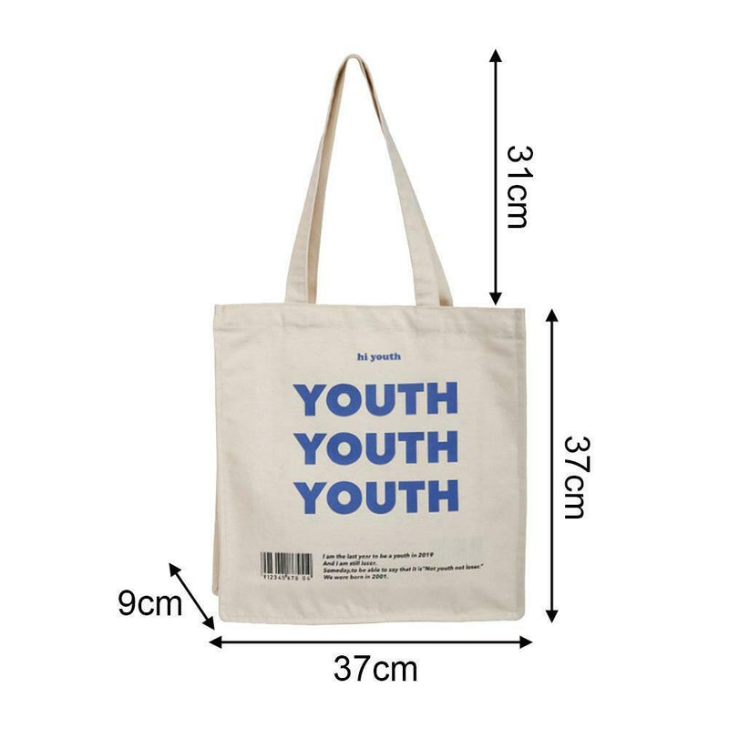 Womens Large capacity Shopping bags Canvas Shoulder Bag Reusable Handbag Tote