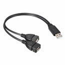 USB 2.0A Male auf 2 Dual USB Female Jack Y Splitter Verteiler Adapter Kabel