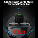 Bluetooth Car Kit MP3 FM Transmitter Music Dual USB Phone Charger Black