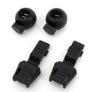 5X(One pair of elastic shoelace lock lock shoelace 120 cm black N9H1)