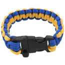 Bracelet Whistle Paracord Camping Sport Outdoor Trekking Followed blue yell