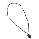 Natural Black Tourmaline Stone Necklace Crystal Black Tourmaline PendantSEAU
