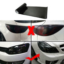 12"x71" Dark Black Car Gloss Headlight Taillight Fog Light PVC Tint Film Sheet a