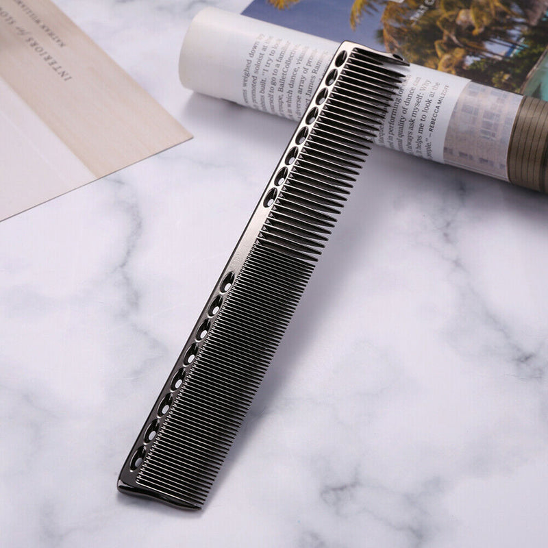 Aluminum Anti-static Hairdressing Combs Hair Cutting Hair Brush (Black)