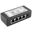 4X(4 Port Poe Injector Poe Power Adapter Ethernet Power Supply Pin 4,5(+)/7P6M8)