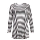 Long Sleeve Nursing T-Shirt for Pregnant Women Striped Maternity Clothes