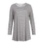 Long Sleeve Nursing T-Shirt for Pregnant Women Striped Maternity Clothes