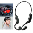 Bluetooth Bone Conduction Headphones Sports Music Earphones with Mic Black