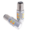 2X 5630 1157 Dual Color Switchback 20-LED Tail Brake Stop Bulb Turn Signal Light