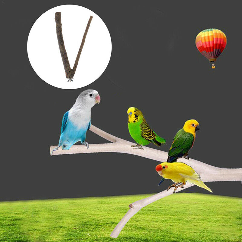 Pet Parrot Bird Standing Stick Birdcage Stand Pole Perch Bite Claw Grinding T_