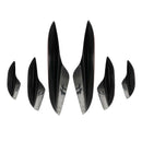 6x Universal Car Front Bumper Fins Splitter Carbon Fiber Spoiler Canards Decor