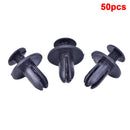 50X 6mm Auto Car Bumper Fender Retainer Push Black Plastic Fixed Clips Fasten ME