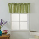 1 Set Green Rod Pocket Short Tier Curtains Panels Half Drapes for Bathroom
