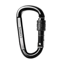 4pcs D-shape 30KN Heavy Duty Carbon Steel Screw Locking Climbing Carabiner