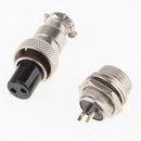 1set GX12 2Pin Male & Female Circular Aviation Socket Plug Wire Panel Connector