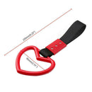 Heart Red Jdm Tsurikawa Ring Subway Train Bus Handle Strap Charm Drift Universal