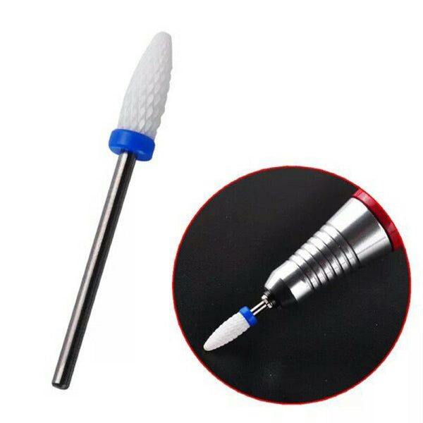 Ceramic Nail Drill Bit For Electric Manicure Machine 3/32" Shank Cuticle Clean