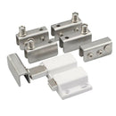 Stainless Steel Glass Door Pivot Hinge Double Head Magnetic Catch Set for 5