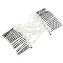 Pearls Stretch Double Side Combs Clips Bun Maker Women Hair Accessories Lady