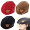 Toddler Kids Baby Boys Girls Beret Cap Fashion Cartoon Bear Hat Navy blue