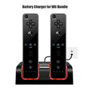 Dual Charging Dock Station 2x2800mAh Battery Pack for Wii Gamepad (Black)