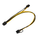 PCI-e 6pin to Dual 8pin (6+2pin) Graphics Video Card Power Y Splitter Cable