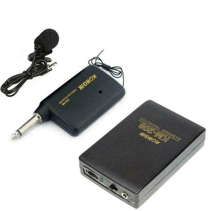 Lavalier Lapel Collar Clip-on FM Wireless Microphone System Mic Amplifier P5L4