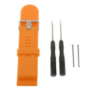 2Pcs Silicone Rubber Wrist Band Bandage Holder and Chrome Clasp For Garmin Fenix