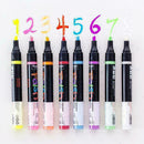 1080p-8 Liquid Chalk Pens Marker Reversible Neon Colours Clean Wipe whitebo T5U4