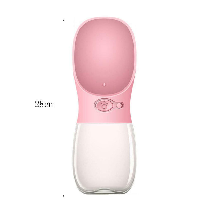 Plastic Harry Water Bowl Self Folding Pet Water Cup Travel Dog Kettle Pink