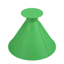 Cone Shaped Scrape Windshield Ice Scraper Funnel Remover (Green 14.5cm)