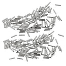 200 Pieces Crimping Loop Sleeve Various Sizes from 1.0mm - 2.0mm 1.2x8mm