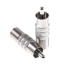 2PCS F-Type F Female to RCA Male Plug RF Coaxial Coax Adapter Connector M&O