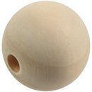 30x Natural Ball Wood Spacer Beads 25mm(1inch) -Jewellery Making Findings,D